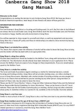 Canberra Gang Show 2018 Gang Manual