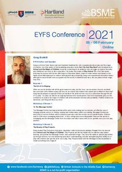 EYFS Conference 2021 05 - 06 February Online - British Schools in the Middle East