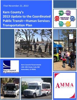 Kern County's 2013 Update to the Coordinated Public Transit-Human Services Transportation Plan - Final November 21, 2013