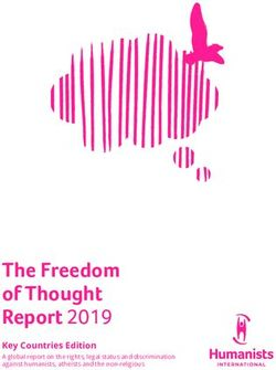 The Freedom of Thought Report 2019 - Key Countries Edition A global report on the rights, legal status and discrimination against humanists ...