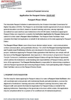 Application for Passport Status: STATE SET Passport Phase I Block