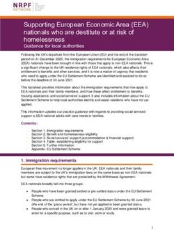 Supporting European Economic Area (EEA) nationals who are destitute or at risk of homelessness