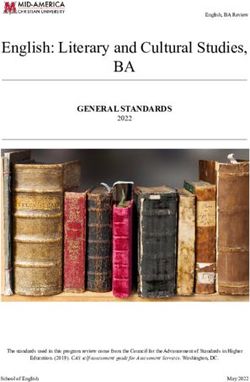 BA English: Literary and Cultural Studies