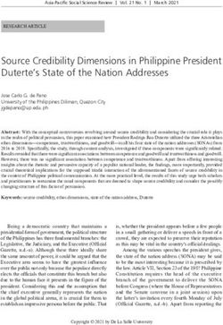 Source Credibility Dimensions in Philippine President Duterte's State of the Nation Addresses