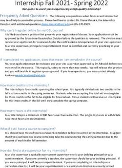 Internship Fall 2021 - Spring 2022 - University of South Dakota