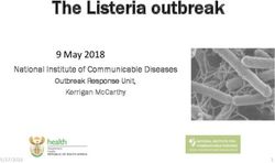 The Listeria outbreak - 9 May 2018 National Institute of Communicable Diseases - Consumer Goods Council of South Africa