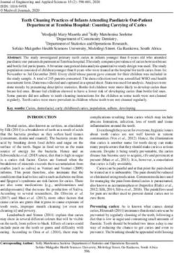 Teeth Cleaning Practices of Infants Attending Paediatric Out-Patient Department at Tembisa Hospital: Counting Carrying of Caries