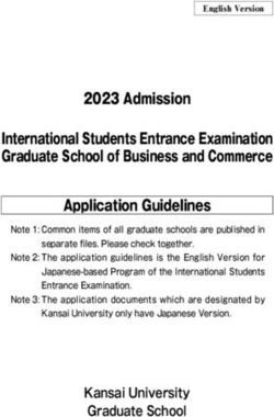 2023 Admission International Students Entrance Examination Graduate School of Business and Commerce Application Guidelines