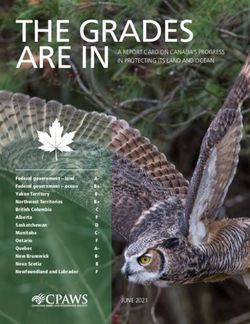 THE GRADES ARE IN A REPORT CARD ON CANADA'S PROGRESS - CPAWS-BC
