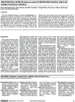 THE POTENTIAL NICHE OF Guaiacum coulteri IN PROTECTED NATURAL AREAS OF - SONORA TO OAXACA, MEXICO - Interciencia