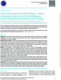 Facial attractiveness of cleft patients: a direct comparison between artificial-intelligencebased scoring and conventional rater groups - ETH ...