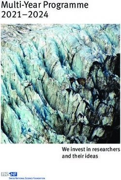 Multi-Year Programme 2021-2024 - We invest in researchers and their ideas - SNF