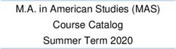 M.A. in American Studies (MAS) Course Catalog Summer Term 2020 - Heidelberg Center for ...