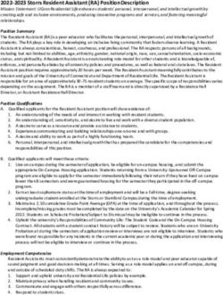 2022-2023 Storrs Resident Assistant (RA) Position Description