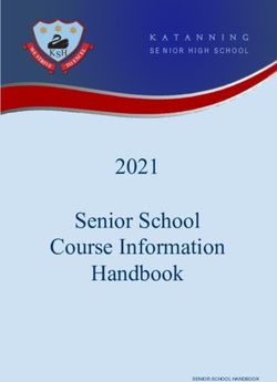 Senior School Course Information Handbook 2021 - SE NIOR HIGH SCHOOL