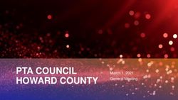 PTA COUNCIL HOWARD COUNTY - March 1, 2021 General Meeting