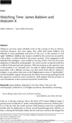 Watching Time: James Baldwin and Malcolm X - Manchester ...