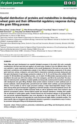 Spatial distribution of proteins and metabolites in developing wheat grain and their differential regulatory response during the grain filling ...
