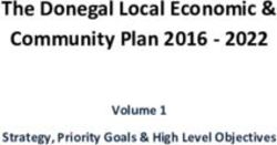 The Donegal Local Economic & Community Plan 2016 2022 - Volume 1 Strategy, Priority Goals & High Level Objectives