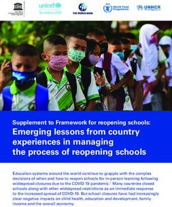 Emerging lessons from country experiences in managing the process of reopening schools - Unicef