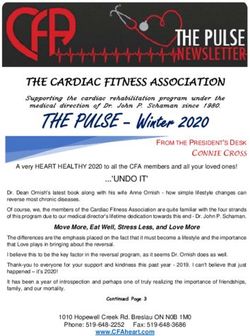 THE PULSE - Winter 2020 - THE CARDIAC FITNESS ASSOCIATION
