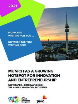 MUNICH AS A GROWING HOTSPOT FOR INNOVATION AND ENTREPRENEURSHIP - WHITE PAPER - OBSERVATIONS ON THE MUNICH INNOVATION ECOSYSTEM - MUST Munich