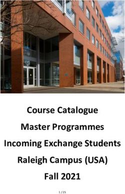 Course Catalogue Master Programmes Incoming Exchange Students Raleigh Campus (USA) Fall 2021 - SKEMA Business School