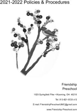 2021-2022 Policies & Procedures - Friendship Preschool 1025 Springfield Pike Wyoming, OH 45215 - Fastly