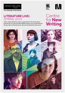 Centre for New Writing - LITERATURE LIVE: The University of Manchester