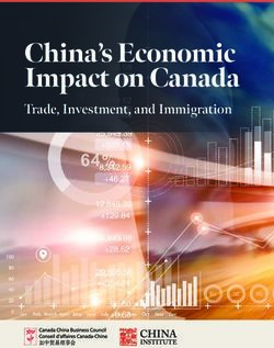 China's Economic Impact on Canada - Trade, Investment, and Immigration