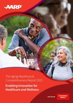 The Aging Readiness & Competitiveness Report 2021 Enabling Innovation for Healthcare and Wellness - WRITTEN BY