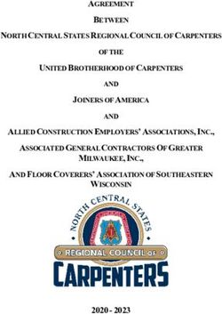 AGREEMENT BETWEEN NORTH CENTRAL STATES REGIONAL COUNCIL OF CARPENTERS