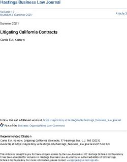 Hastings Business Law Journal - UC Hastings Scholarship Repository