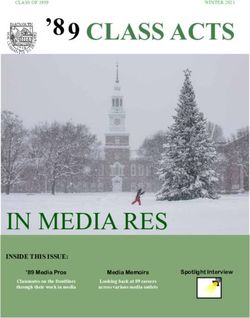 CLASS ACTSACTS 9'8 - IN MEDIA RES INSIDE THIS ISSUE: Dartmouth Class of 1989