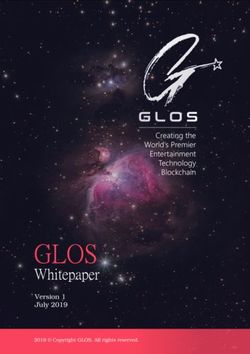 Whitepaper - Creating the World's Premier Entertainment Technology Blockchain - Glos