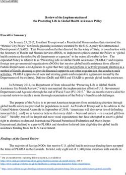 Review of the Implementation of the Protecting Life in Global Health Assistance Policy - State Department