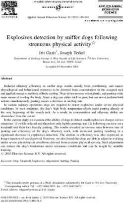 Explosives detection by sniffer dogs following strenuous physical activity$