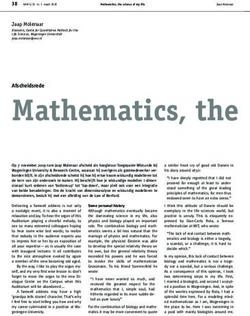 Mathematics, the Afscheidsrede - Nieuw Archief voor Wiskunde