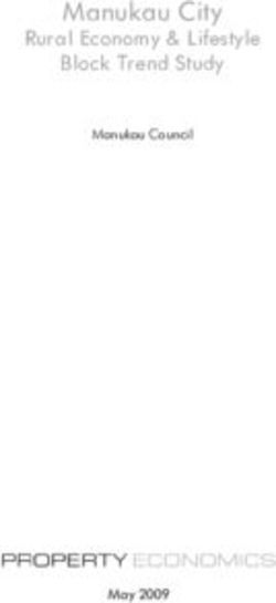 Manukau City Rural Economy & Lifestyle Block Trend Study - May 2009 - Rural Economy & Lifestyle Block Trend Study