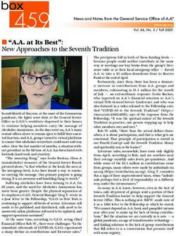 N "A.A. at Its Best": New Approaches to the Seventh Tradition - Fall 2020 - "A.A. at Its Best": New Approaches to the ...