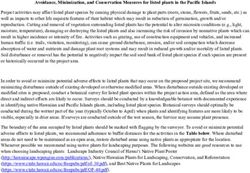 Avoidance, Minimization, and Conservation Measures for listed plants in the Pacific Islands