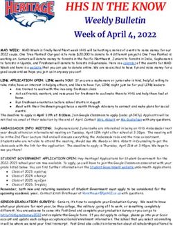 HHS IN THE KNOW Weekly Bulletin - Week of April 4, 2022 - Littleton Public Schools