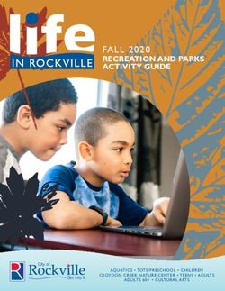 FALL 2020 RECREATION AND PARKS ACTIVITY GUIDE - AQUATICS TOTS/PRESCHOOL CHILDREN - City of Rockville
