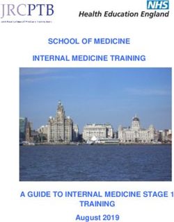 SCHOOL OF MEDICINE INTERNAL MEDICINE TRAINING - A GUIDE TO INTERNAL MEDICINE STAGE 1 TRAINING August 2019