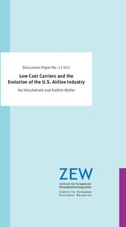 Low Cost Carriers and the Evolution of the U.S. Airline Industry - Dis cus si on Paper No. 11-051 Kai Hüschelrath and Kathrin Müller