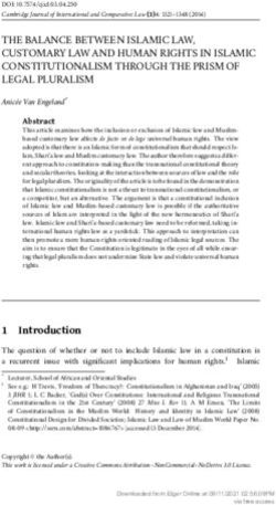 THE BALANCE BETWEEN ISLAMIC LAW, CUSTOMARY LAW AND HUMAN RIGHTS IN ISLAMIC CONSTITUTIONALISM THROUGH THE PRISM OF LEGAL PLURALISM