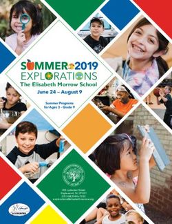 S MMER 2019 EXPLORATIONS The Elisabeth Morrow School - June 24 - August 9