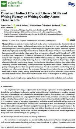 Direct and Indirect Effects of Literacy Skills and Writing Fluency on Writing Quality Across Three Genres - MDPI