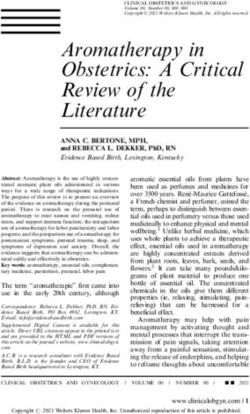 Aromatherapy in Obstetrics: A Critical Review of the Literature