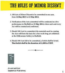 The Rules of Minor Dissent - September Publishing